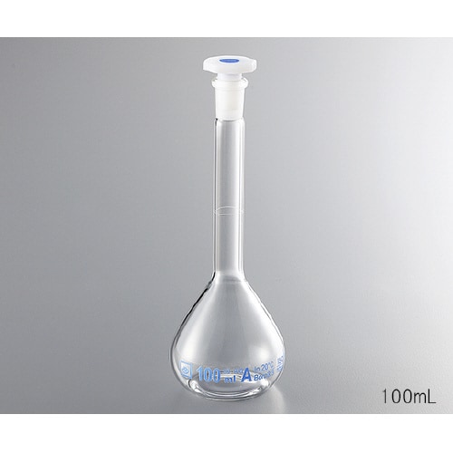 メスフラスコ樹脂栓付き 200mL