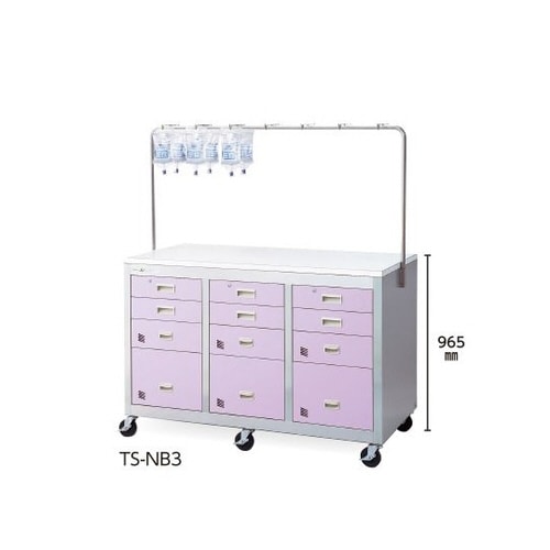 アルティア 点滴処置車 3列片引出し