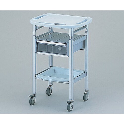 パソコン処置カート 昇降式(引出し付き) ブルー