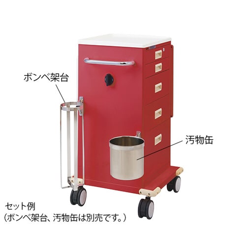 救急カート(ハンドロック) レッド