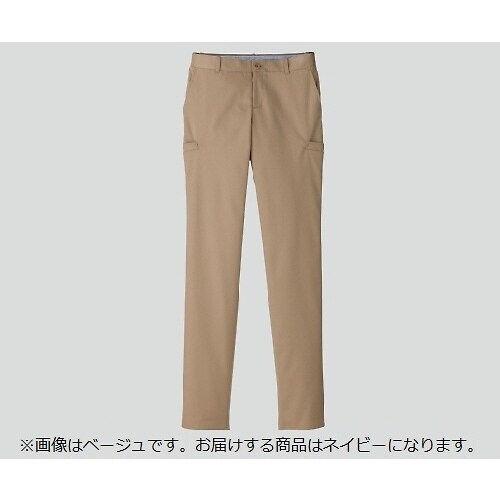 メンズストレッチウエストリブパンツ ネイビー S