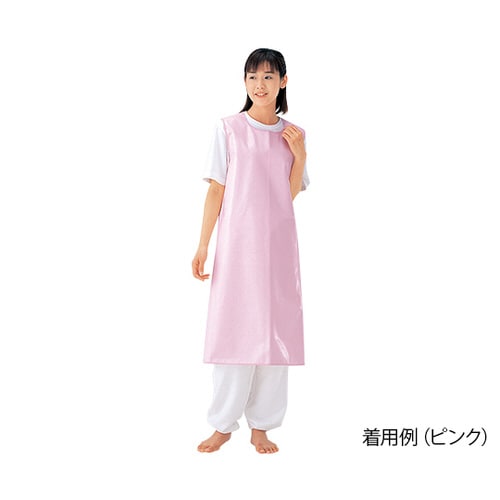 入浴介助エプロン (面ファスナー) ピンク/L
