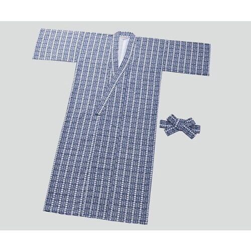 ガーゼ二重袷せ寝巻き 婦人用 青 L