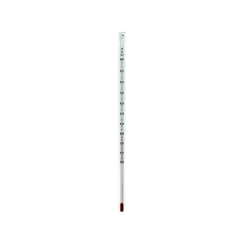 赤液棒状温度計 0−100℃ 180mm