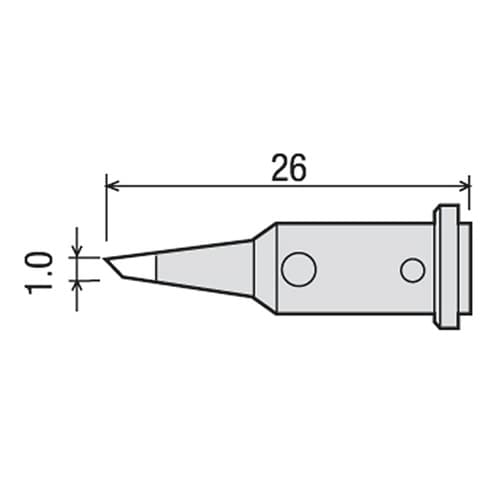 ガス式はんだこて 交換こて先(1mm)