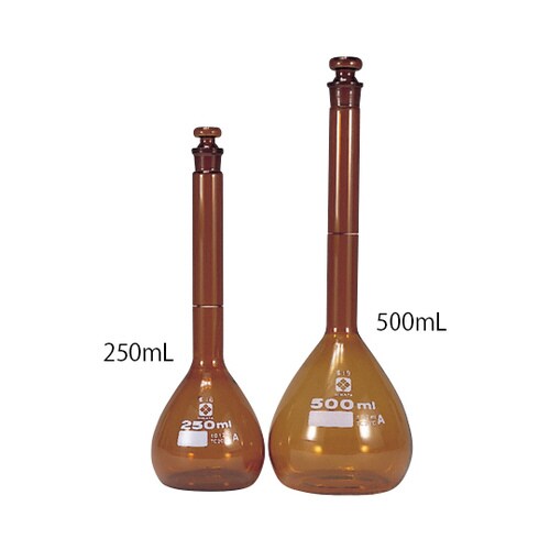 メスフラスコ 茶 25ml シバタ