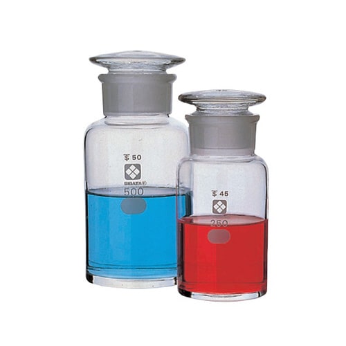 共通摺合わせ広口試薬瓶 白色 120mL