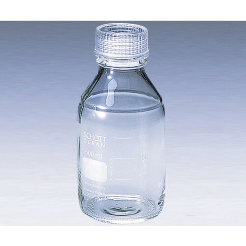 ねじ口瓶丸型白 透明キャップ付250ml