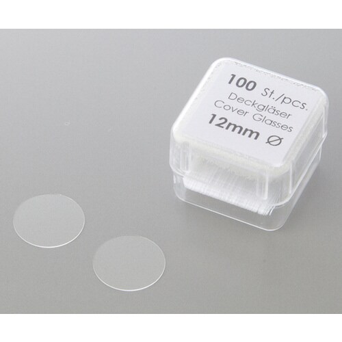 丸型カバーグラス φ18mm 100枚×10箱入