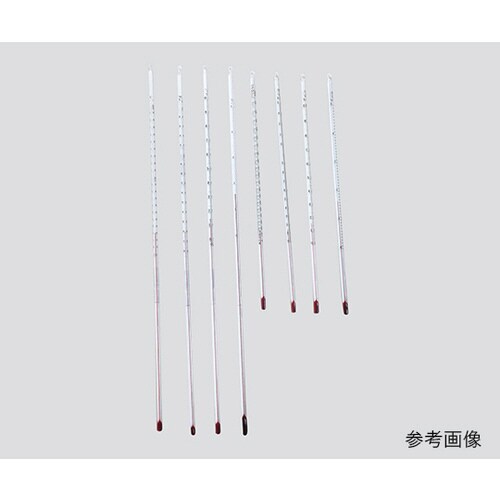 足長赤液棒状温度計 150℃ 600mm