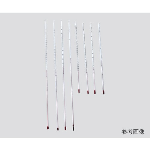 足長赤液棒状温度計 150℃ 450mm