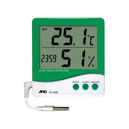 時計付き内外温湿度計 AD−5682