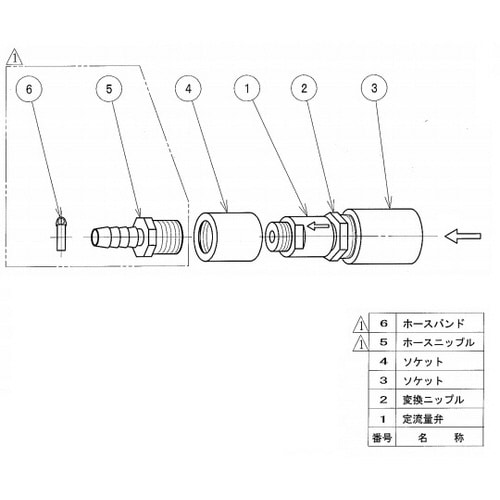 イオン交換エレメント式純水装置用定流量弁