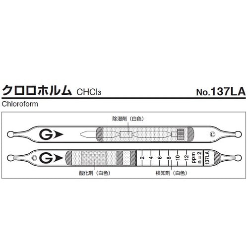 【冷蔵】ガス検知管 クロロホルム 137LA