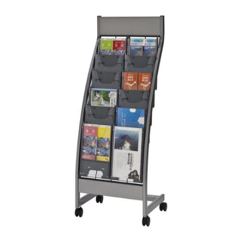 パンフレットスタンド 2列6段 グレー