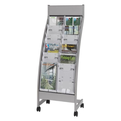 パンフレットスタンド 2列6段 ホワイト