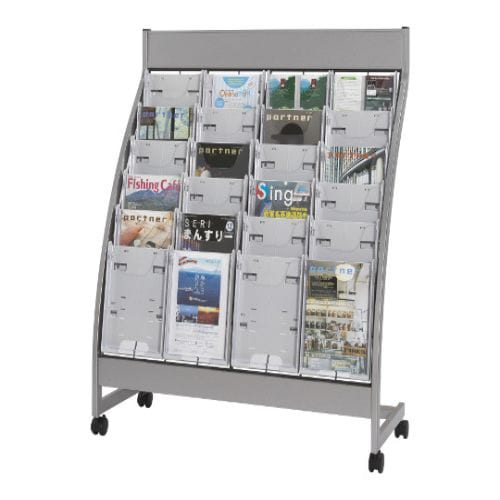 パンフレットスタンド 4列6段 ホワイト