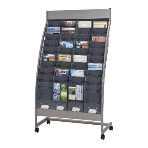 パンフレットスタンド 4列10段 グレー