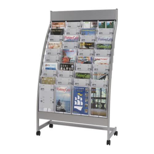 パンフレットスタンド 4列10段 ホワイト