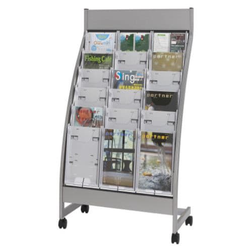 パンフレットスタンド 3列6段 ホワイト