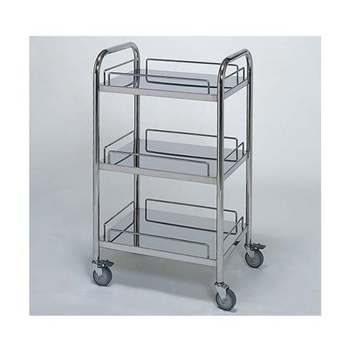 ステンレスワゴン アーチ型回診車M (枠付) 3段