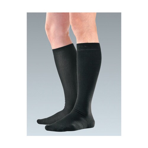 アンシルク・2 ソックス ブラック L