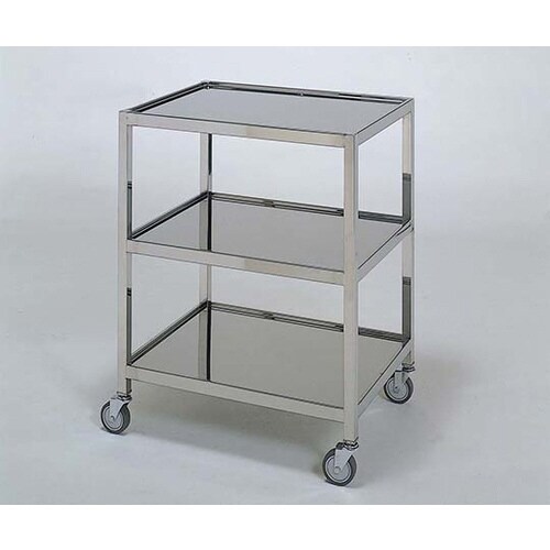 ステンレスワゴン 機械卓子M (縁付) 3段