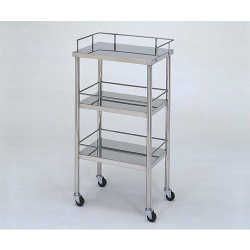 ステンレスワゴン 機械卓子L (枠付) 3段