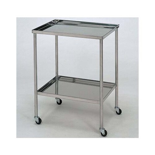 ステンレスワゴン 機械卓子M (立上) 2段