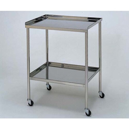 ステンレスワゴン 機械卓子S (3方立上) 2段