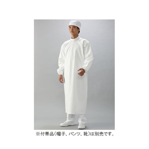 G8024−1袖付耐薬品性エプロンF白