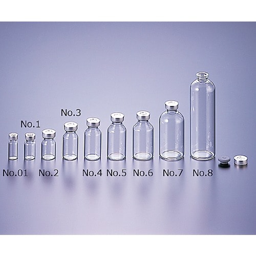 バイアル瓶No.3 10ml 透明本体 100本