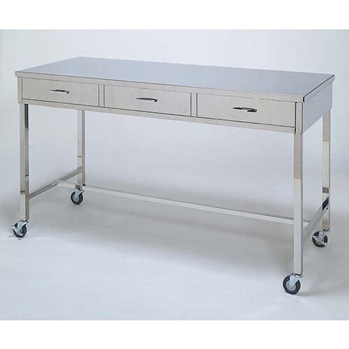 作業台引出3個付ストッパー付1500×600mm