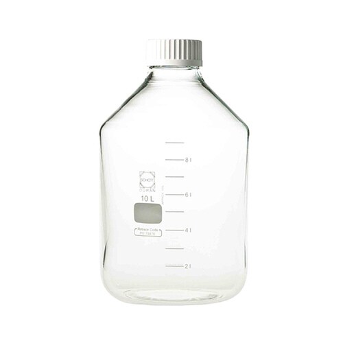 ねじ口びん 広口 白キャップ付 10L