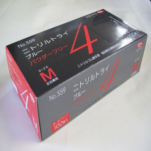 ニトリルトライ4 ブルー パウダーフリー M