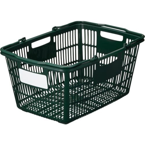 タイトルが書けるカラーバスケット深型 緑