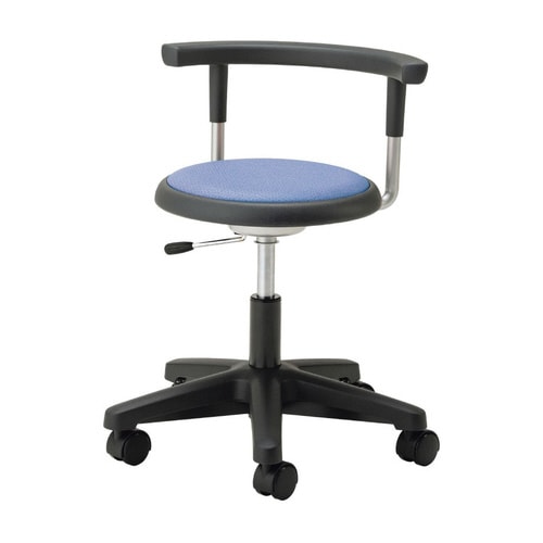 マツヨシ クランケチェア背付 青キャスタータイプ