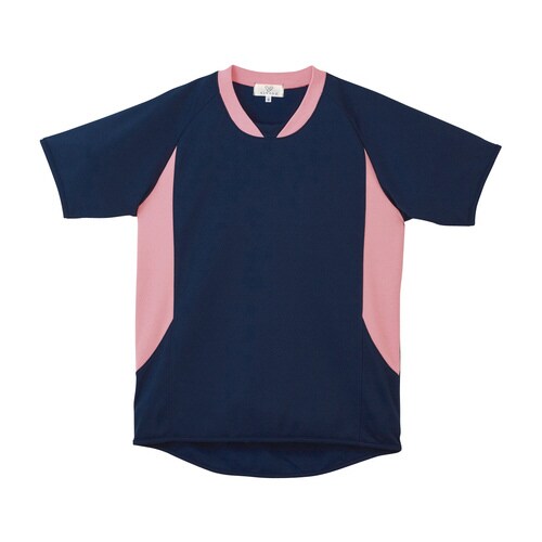 キラク 入浴介助用シャツCR108 3L 紺×桃