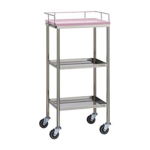 ナースワゴン 3段 YL−NW2P ピンク