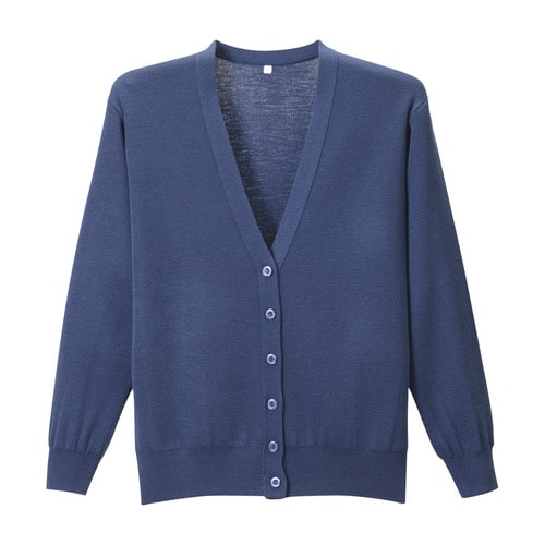 長袖カーディガンD−1001 S Oネイビー