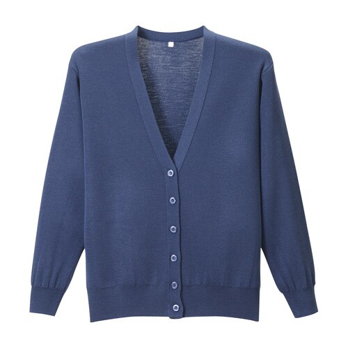 長袖カーディガンD−1001 M Oネイビー
