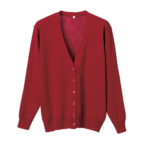 長袖カーディガンD−1001 L エンジ