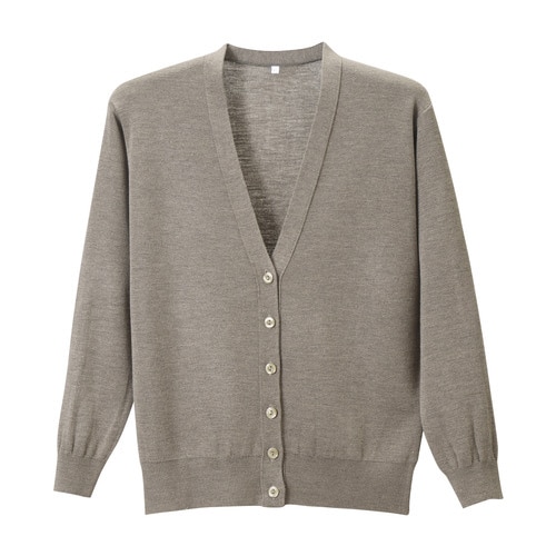 長袖カーディガンD−1001 L 杢ベージュ