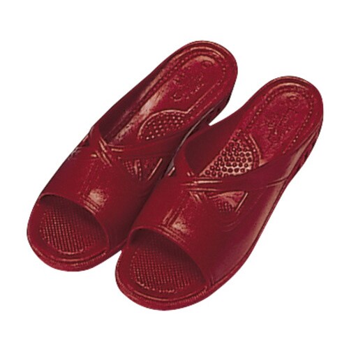 手術室用スリッパ ナース用 M レッド 無地