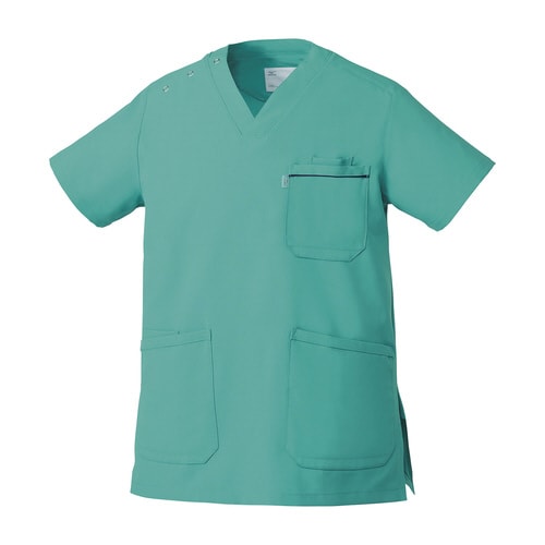 スクラブ MZ−0018 LL エメラルドグリーン