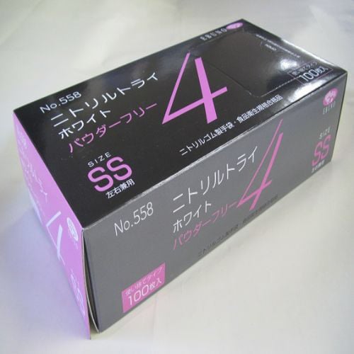ニトリルトライ4 ホワイトパウダーフリーSS×30