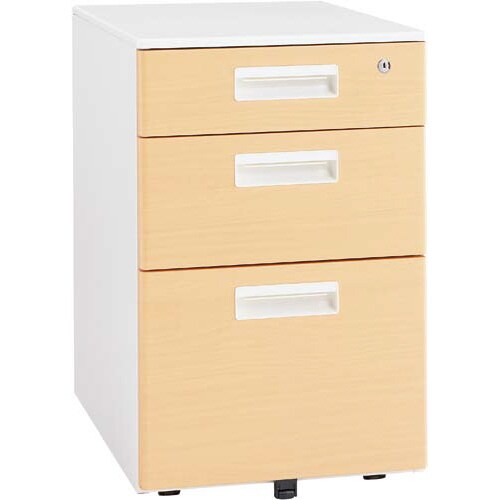 スマートモバイルワゴンMK 3段 ナチュラル木目