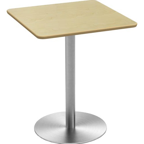 カフェテーブルステンレス丸脚角天板600NA