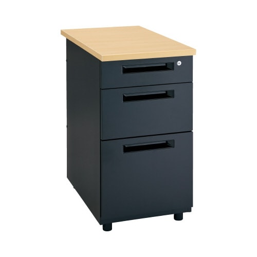 TT−Lデスク脇机引出3段 NA×BK