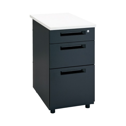 TT−Lデスク脇机引出3段 WH×BK